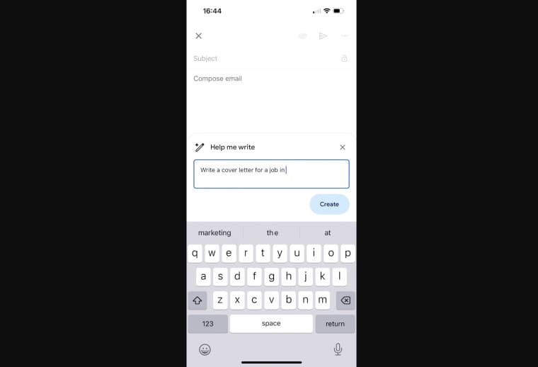 Βοηθήστε με να γράφω για το Gmail σε Android και iOS
