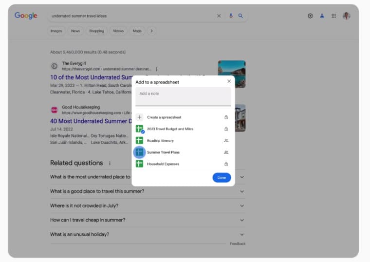 Λειτουργία Google Add to Sheets