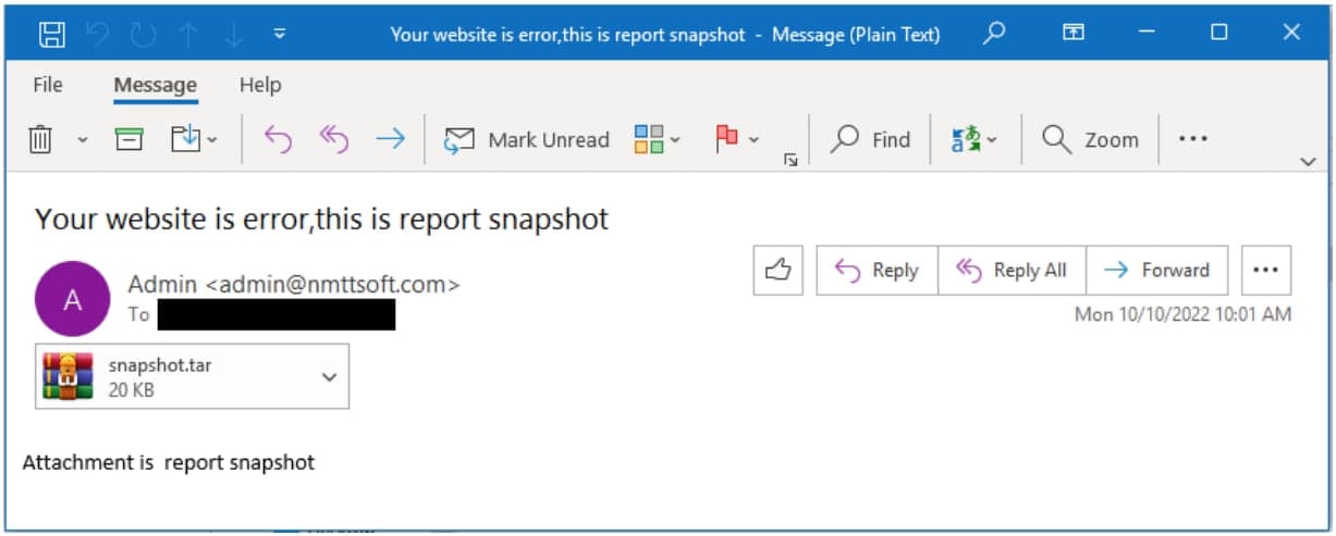 Κακόβουλο email που αποστέλλεται σε ευάλωτες συσκευές