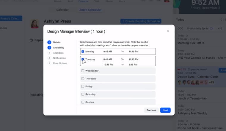 Προγραμματισμός συσκέψεων στο Zoom με το Zoom Scheduler