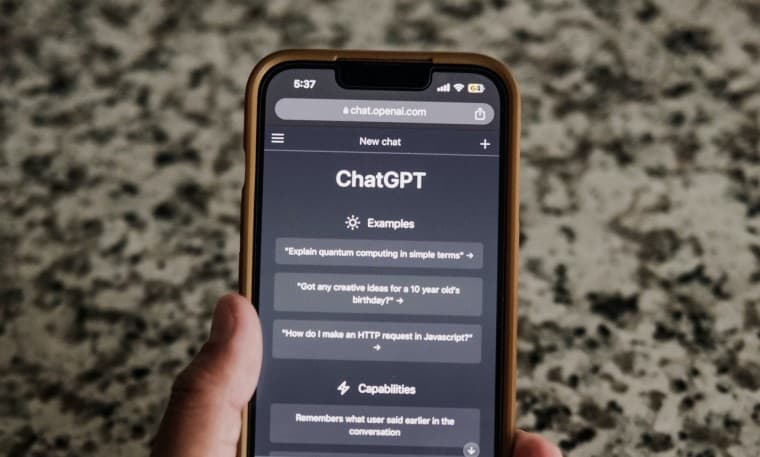 ChatGPT running on iPhone