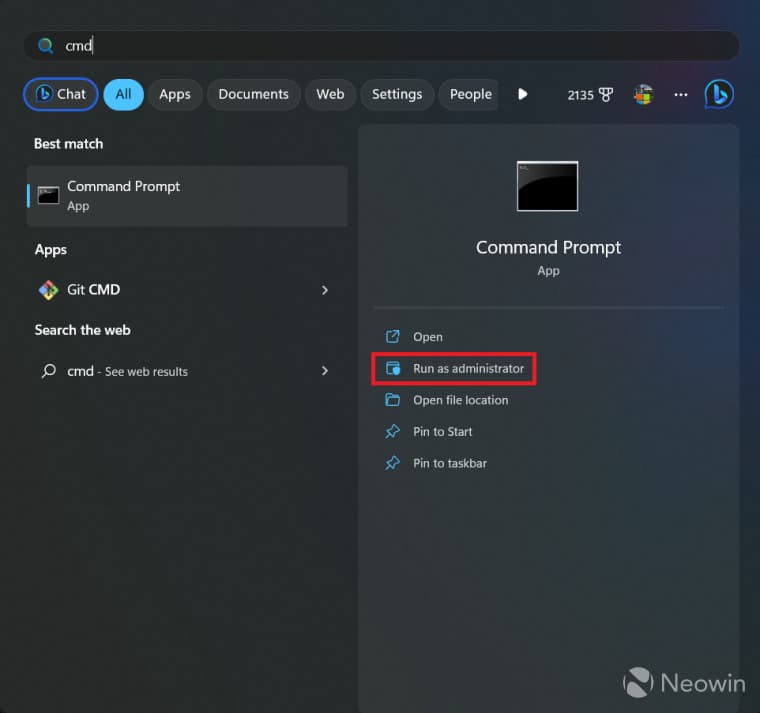 Στιγμιότυπο οθόνης που δείχνει το Windows Copilot
