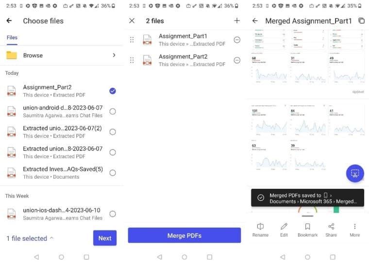 Microsoft 365 συγχώνευση pdf