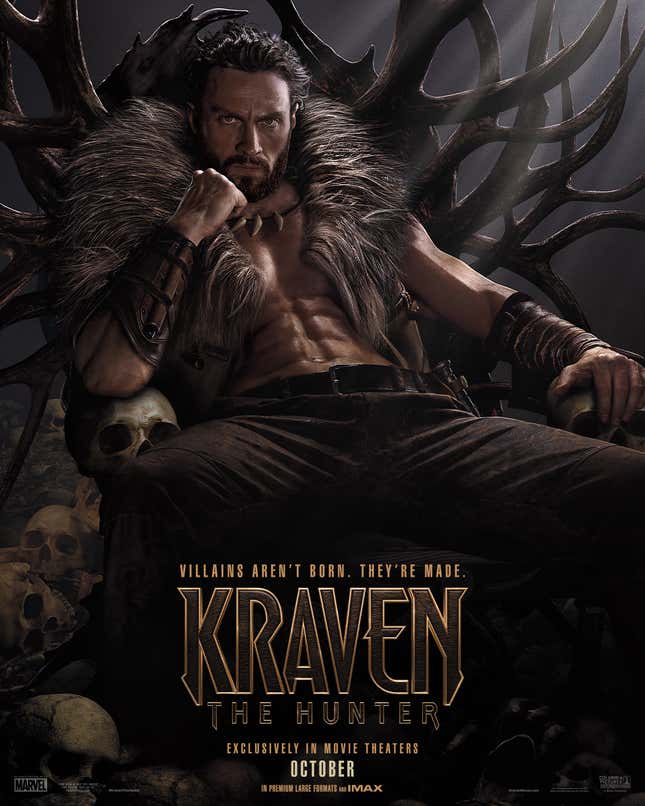 Η πλήρης αφίσα του Kraven the Hunter.