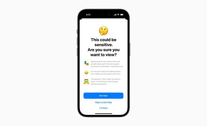 Η προειδοποίηση ευαίσθητου περιεχομένου της Apple λειτουργεί κατά των ανεπιθύμητων γυμνών