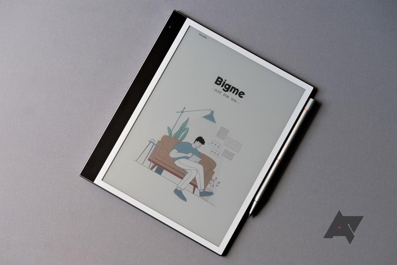 Bigme inkNote Color review front sleep splash