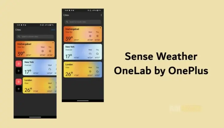 OnePlus Sense Weather App