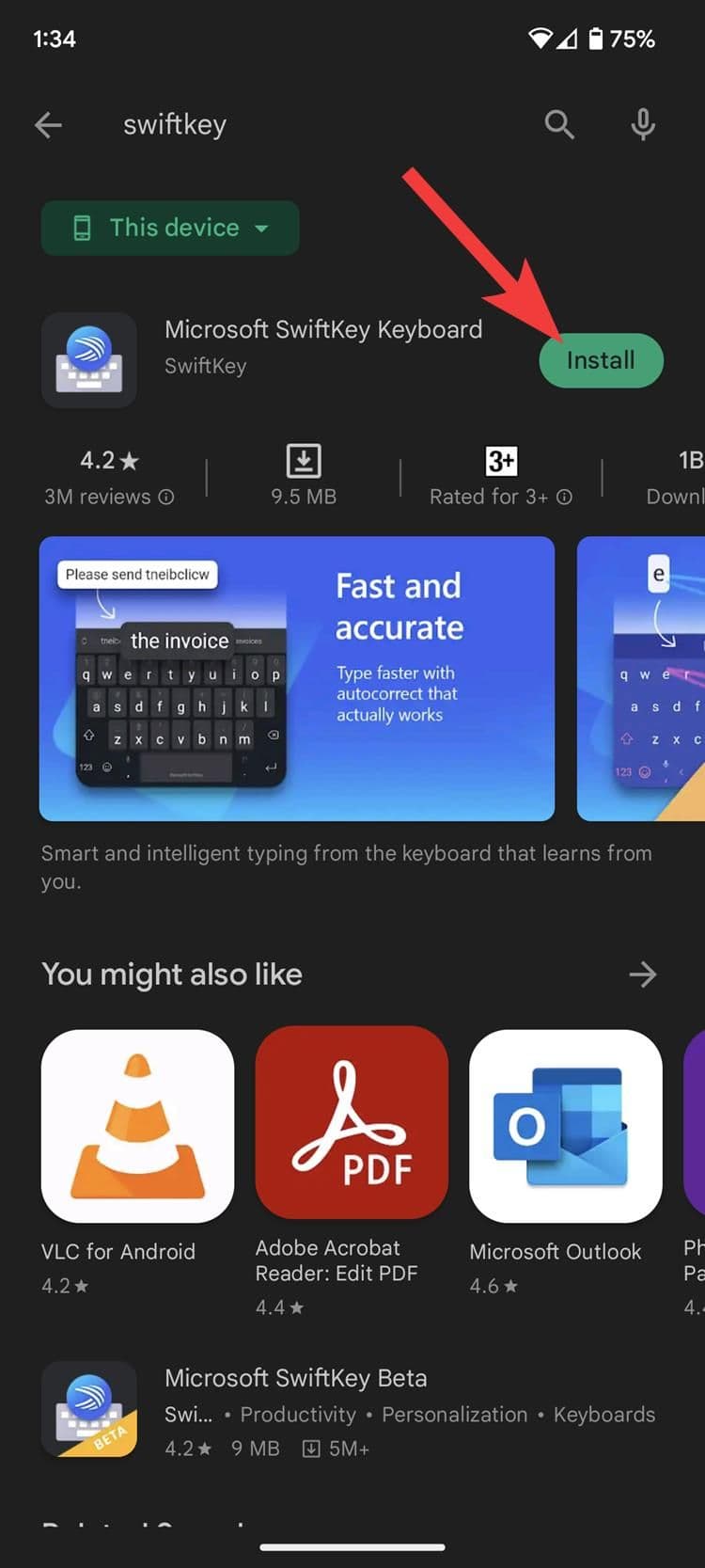 κατεβάστε το Swiftkey στο Android