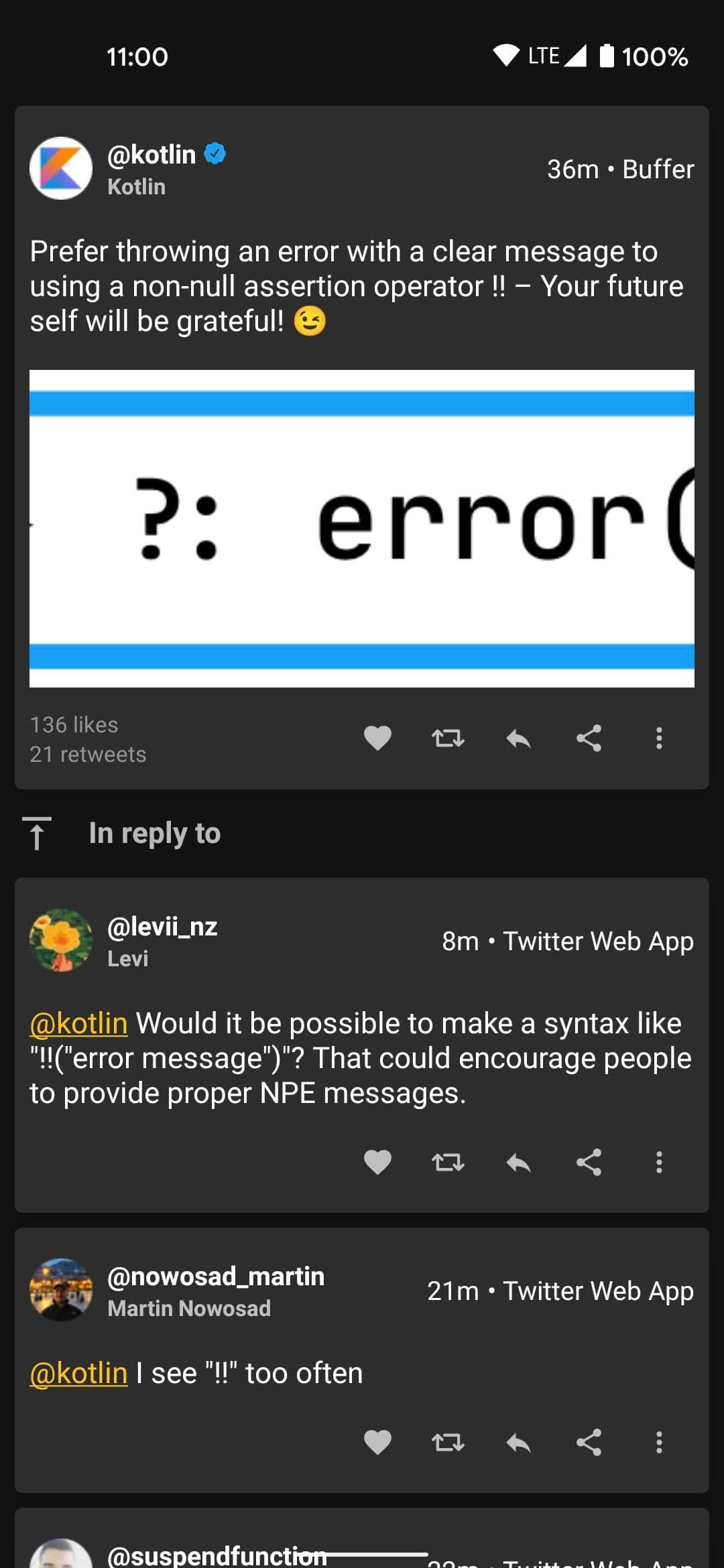 An app store listing screenshot for the Albatross Twitter app showing the dark theme