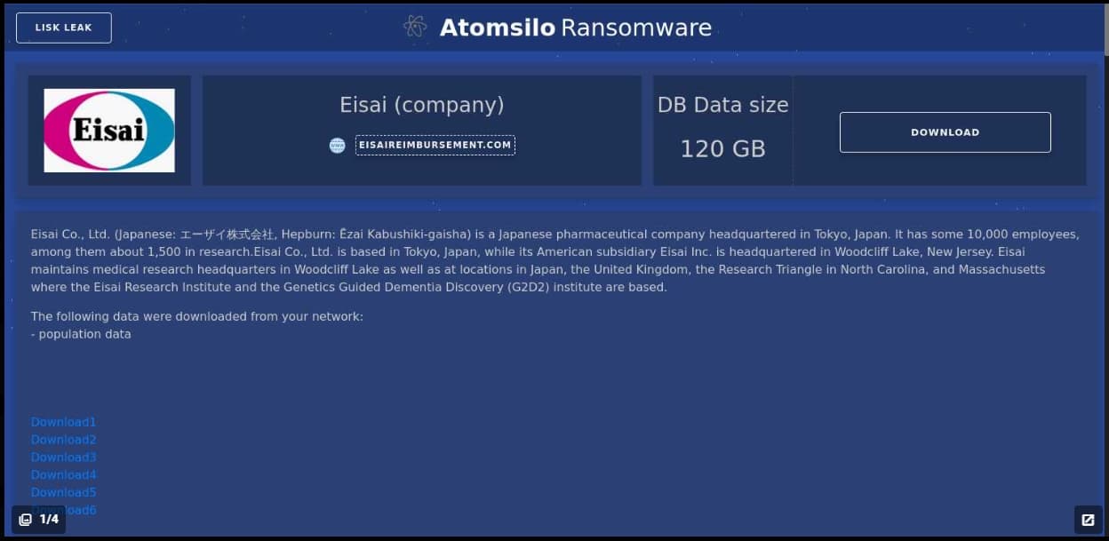 Αξίωση AtomSilo 2021 κατά της Eisai