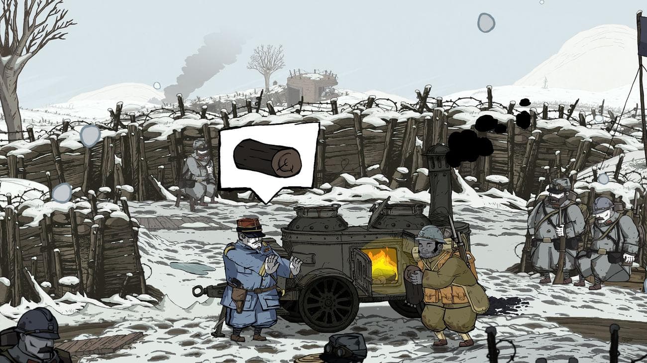 best-netflix-games-android-valiant-hearts-coming-home-soldiers-warming up-by-the-fire