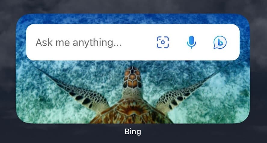Και τα δύο γραφικά στοιχεία Bing παρέχουν στους χρήστες iPhone μια συντόμευση για το συνομιλητικό ChatGPT AI chatbot - Δύο γραφικά στοιχεία Bing είναι πλέον διαθέσιμα για την αρχική οθόνη του iOS