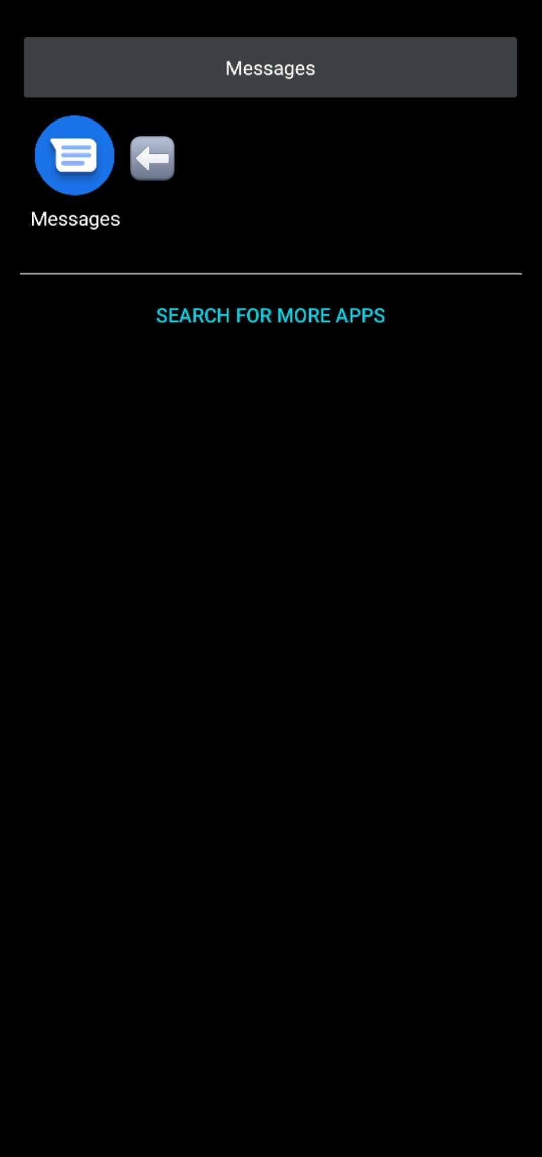 Η εικόνα δείχνει μια οθόνη τηλεφώνου και το εικονίδιο του Google Messages με ένα βέλος που δείχνει σε αυτήν.