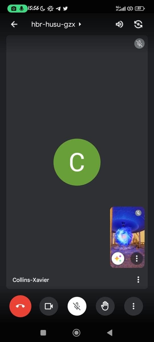 Οθόνη σύσκεψης Google Meet