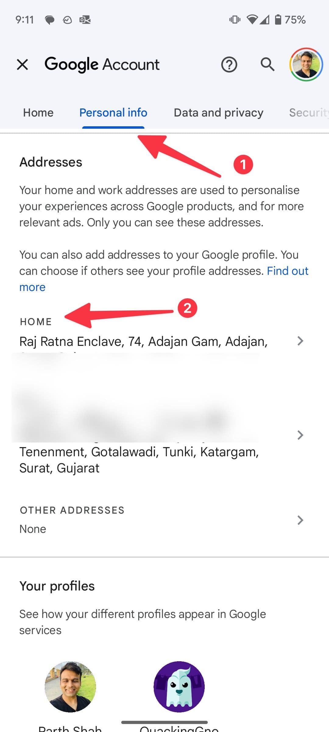 Διεύθυνση σπιτιού στους Χάρτες Google