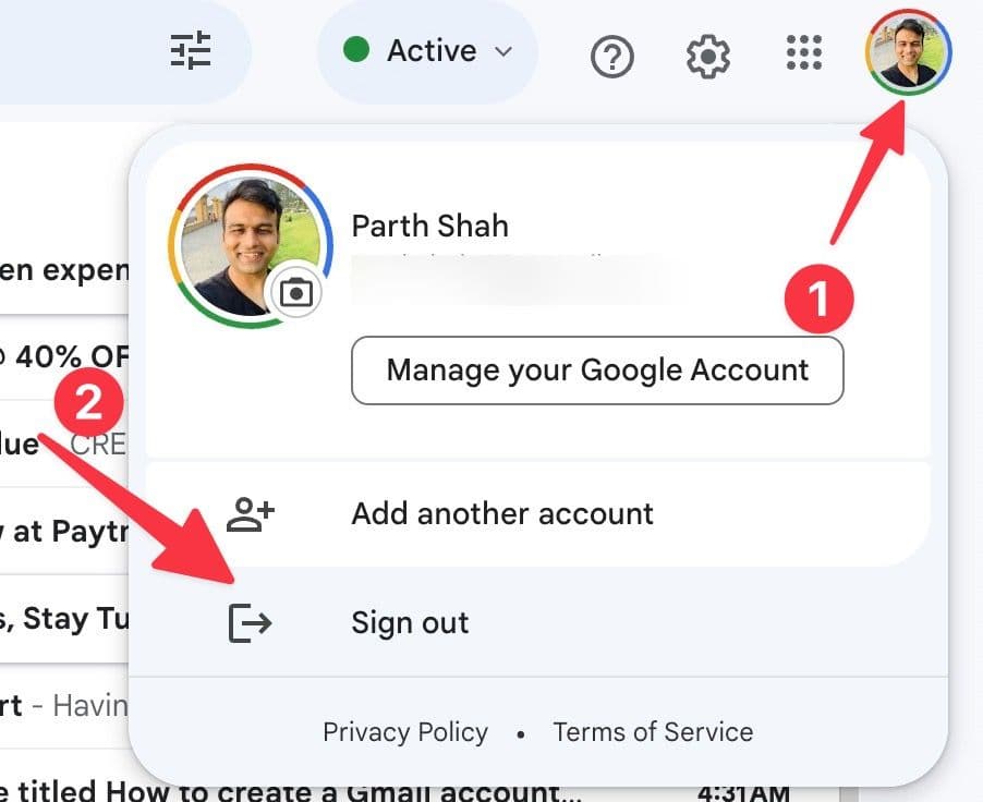 Αποσυνδεθείτε από το Gmail