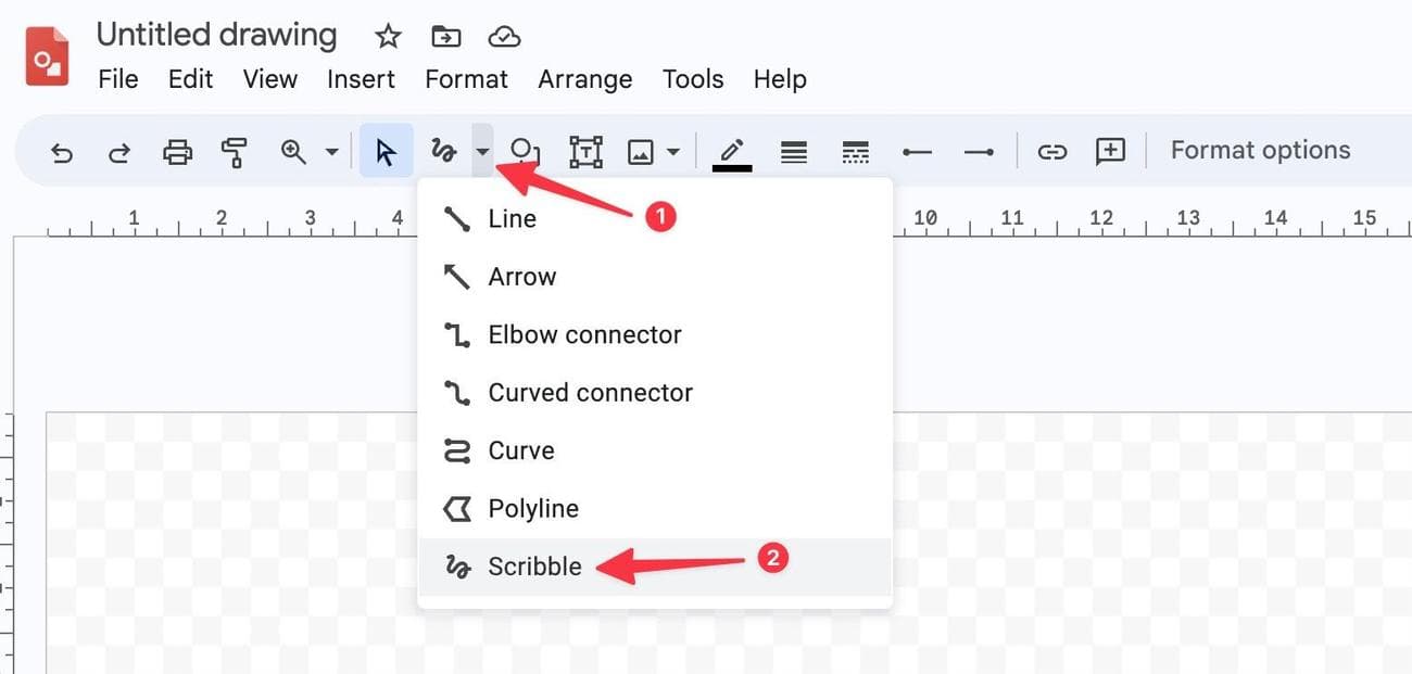 εργαλείο σκαρίφημα στο Google Drawing