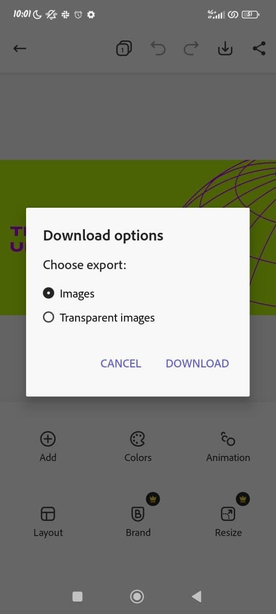 Λήψη εικόνας στο Adobe Express