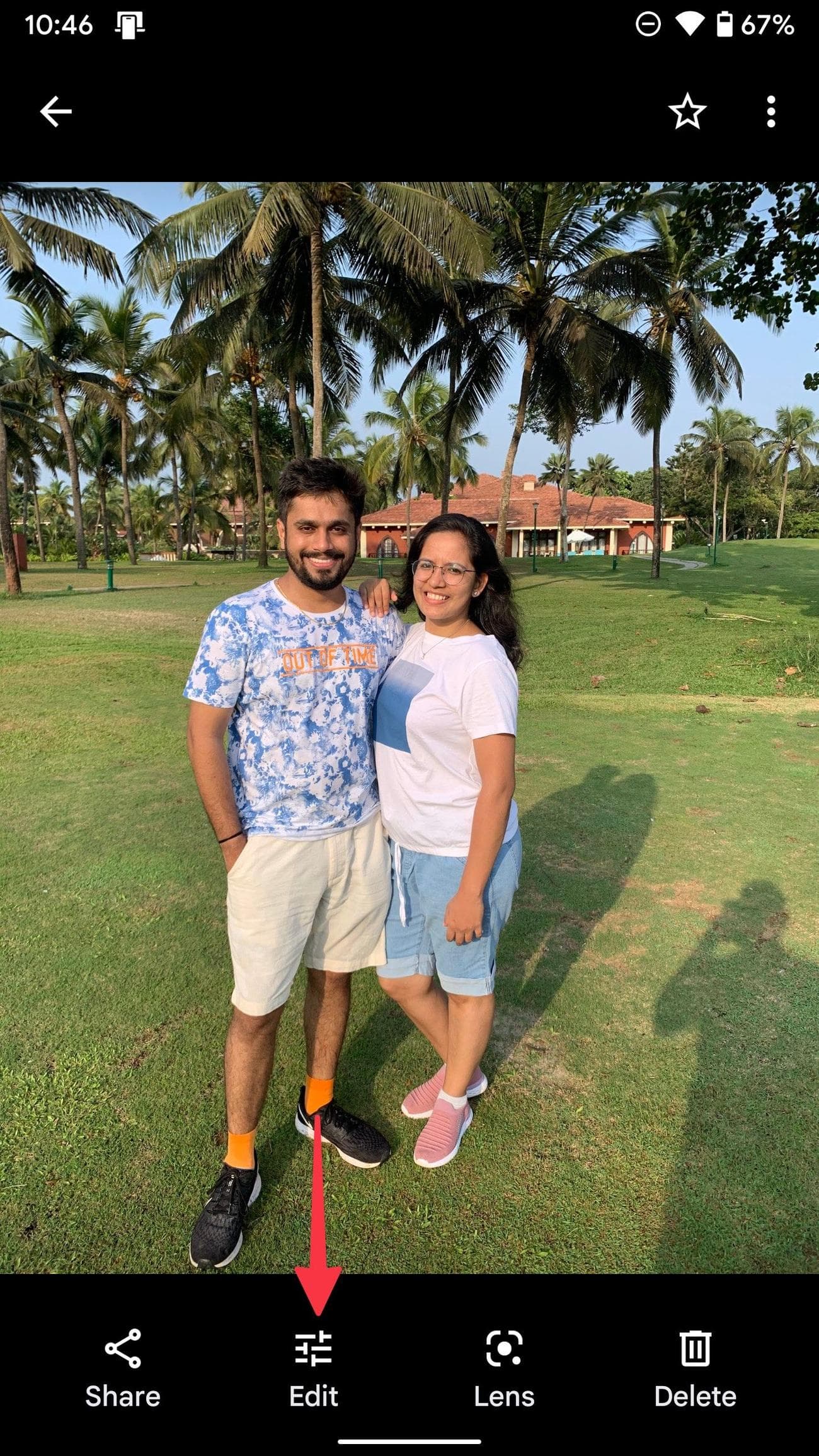 Μενού επεξεργασίας Φωτογραφιών Google