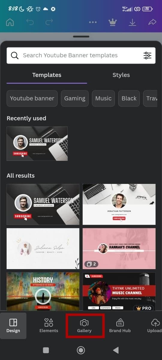 Επεξεργασία προτύπου Canva