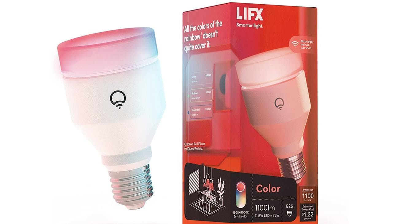 LIFX Color A19 1100 Lumen Smart LED Light Bulb