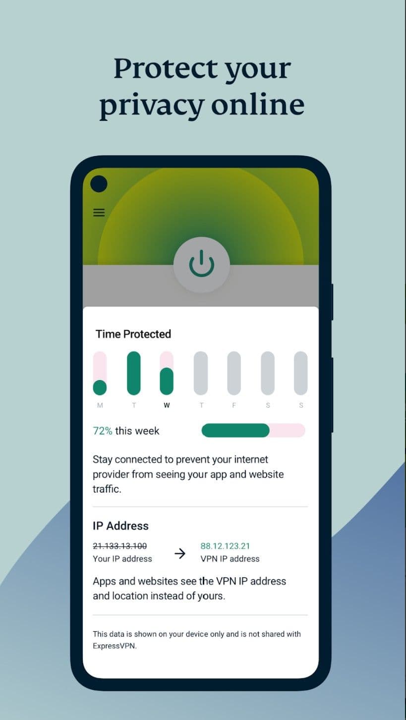 app showing security features