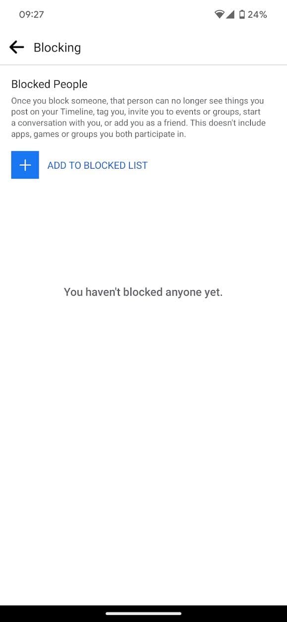 λίστα εφαρμογών facebook με αποκλεισμένα προφίλ