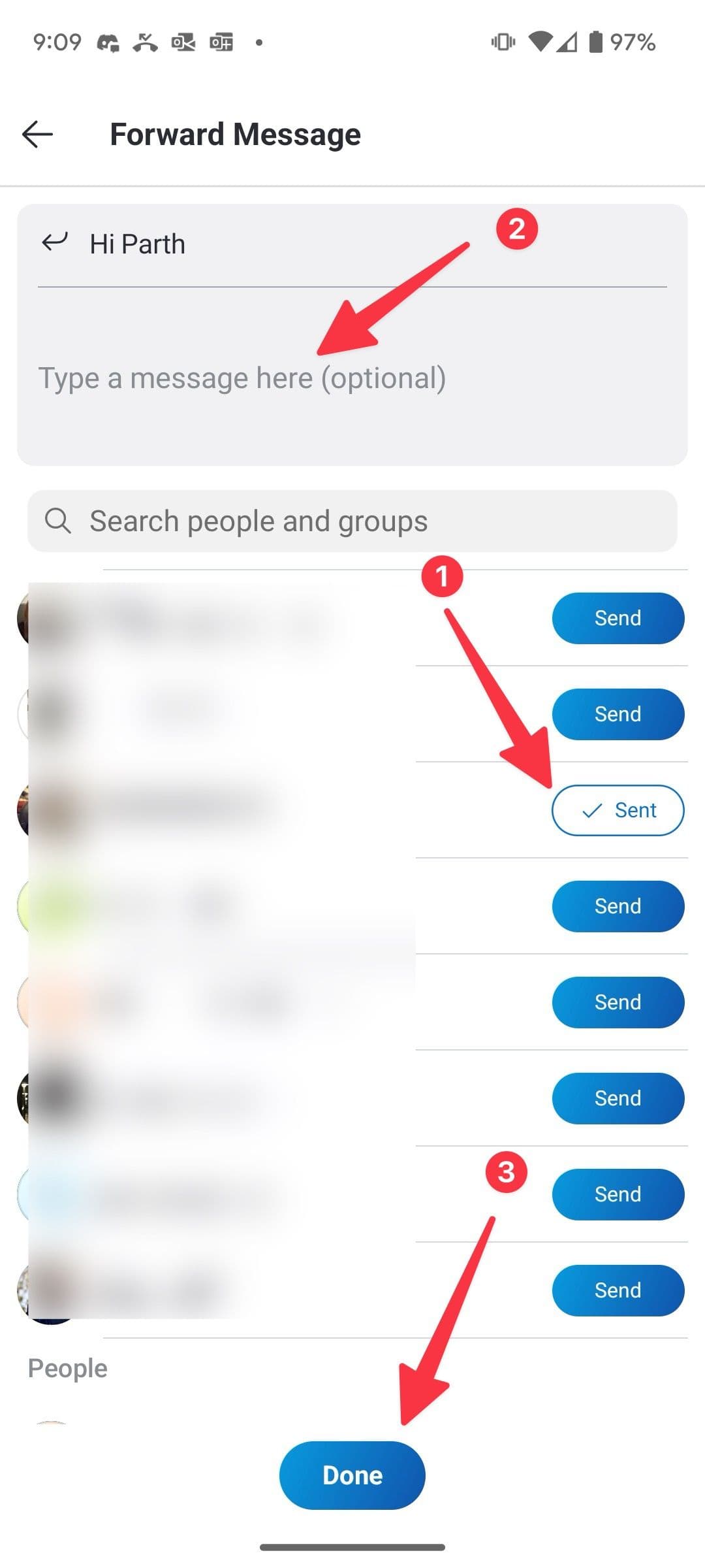 στείλτε ένα προωθημένο μήνυμα στο skype