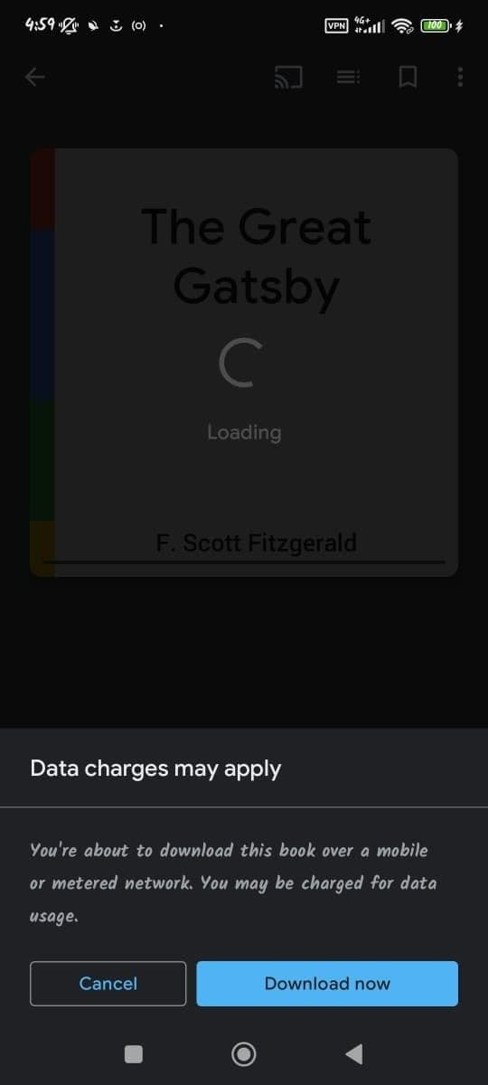 Αναδυόμενο παράθυρο σύνδεσης με μέτρηση Βιβλίων και ακουστικών βιβλίων Google Play