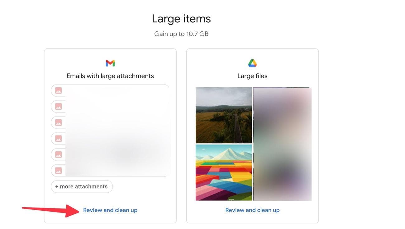 βρείτε μεγάλα μηνύματα ηλεκτρονικού ταχυδρομείου στο Google One