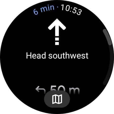 Google Maps for Wear OS - Οδηγίες βήμα προς βήμα