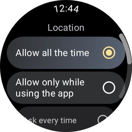 Google Maps for Wear OS - Άδεια τοποθεσίας