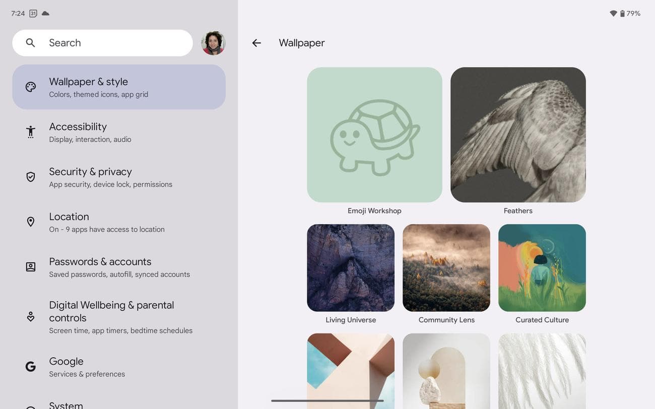 ταπετσαρία emoji tablet google pixel