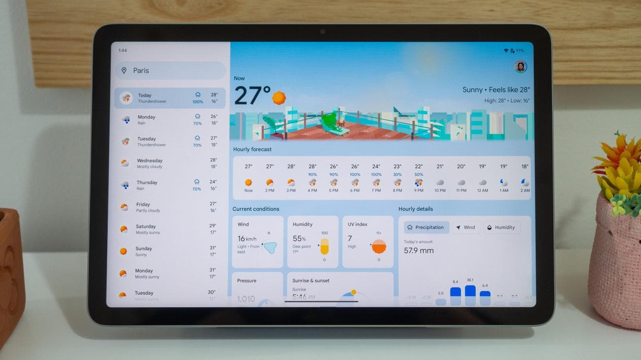 google pixel tablet weather 2