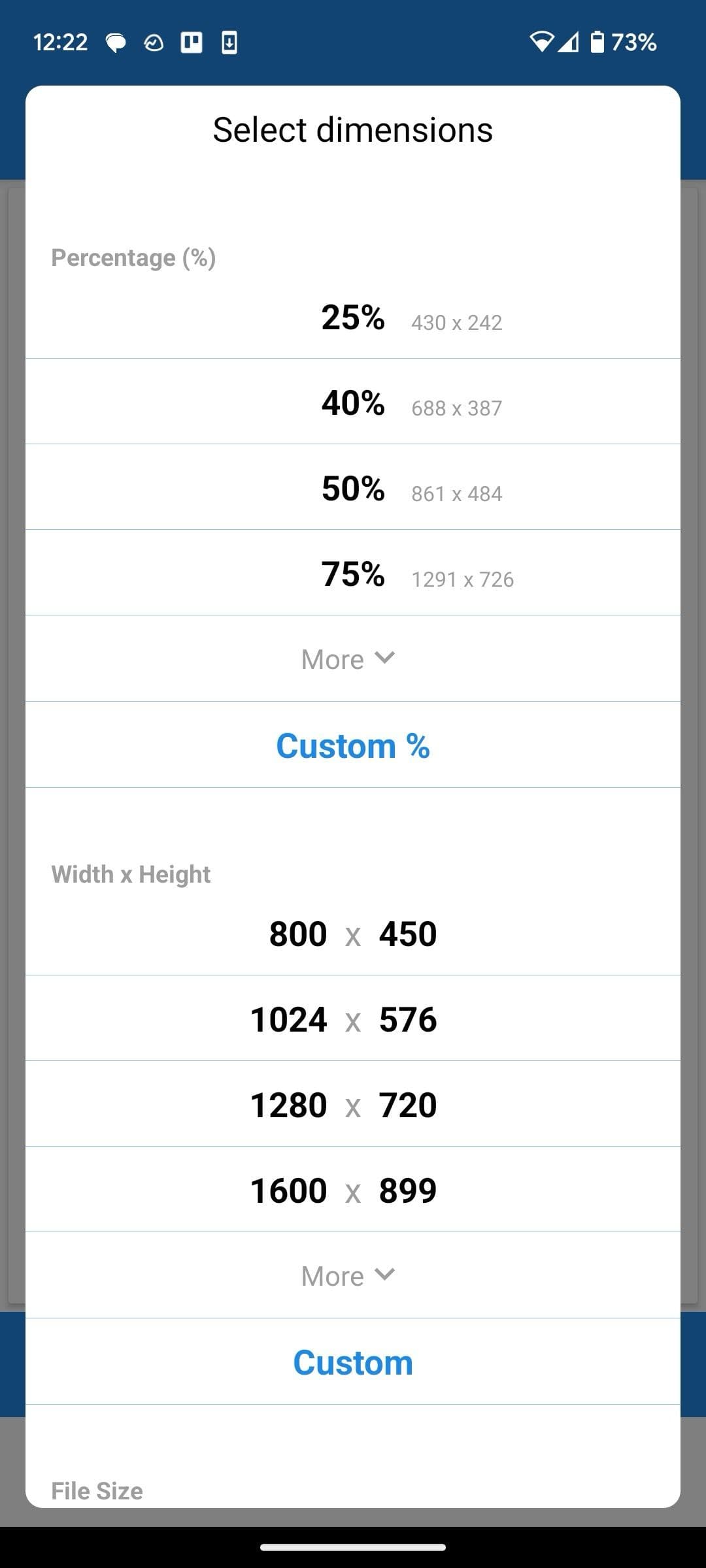 αλλαγή μεγέθους εικόνας κατά διαστάσεις