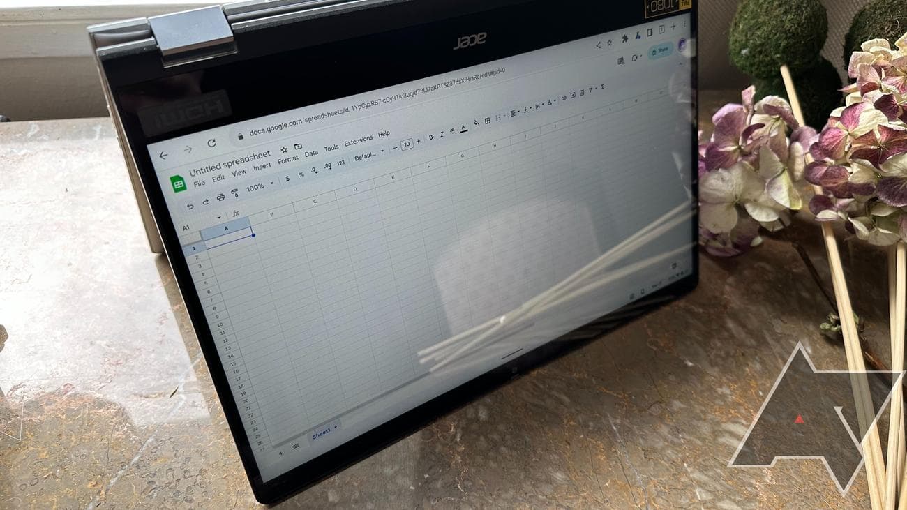 Tent mode of the Acer Chromebook Spin 514