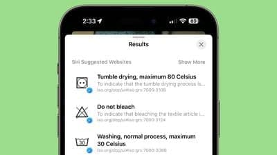 ios 17 οπτική αναζήτηση σύμβολα πλυντηρίου ρούχων από κοντά