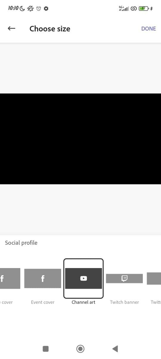 Επιλογή μεγέθους σχεδίασης στο Adobe Express
