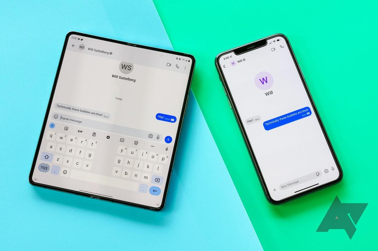 Το iMessage στο iPhone και το Google Message στο Galaxy Z Fold 4