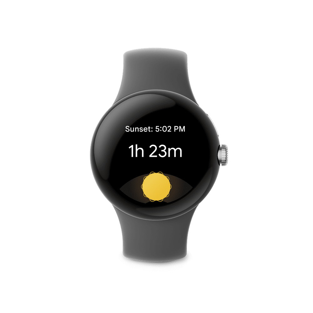 The sunrise tile on the Google Pixel Watch