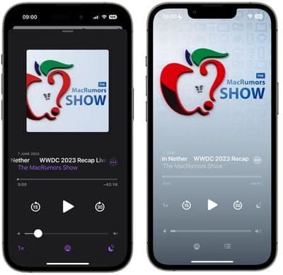 εφαρμογή podcasts ios 16 17 2