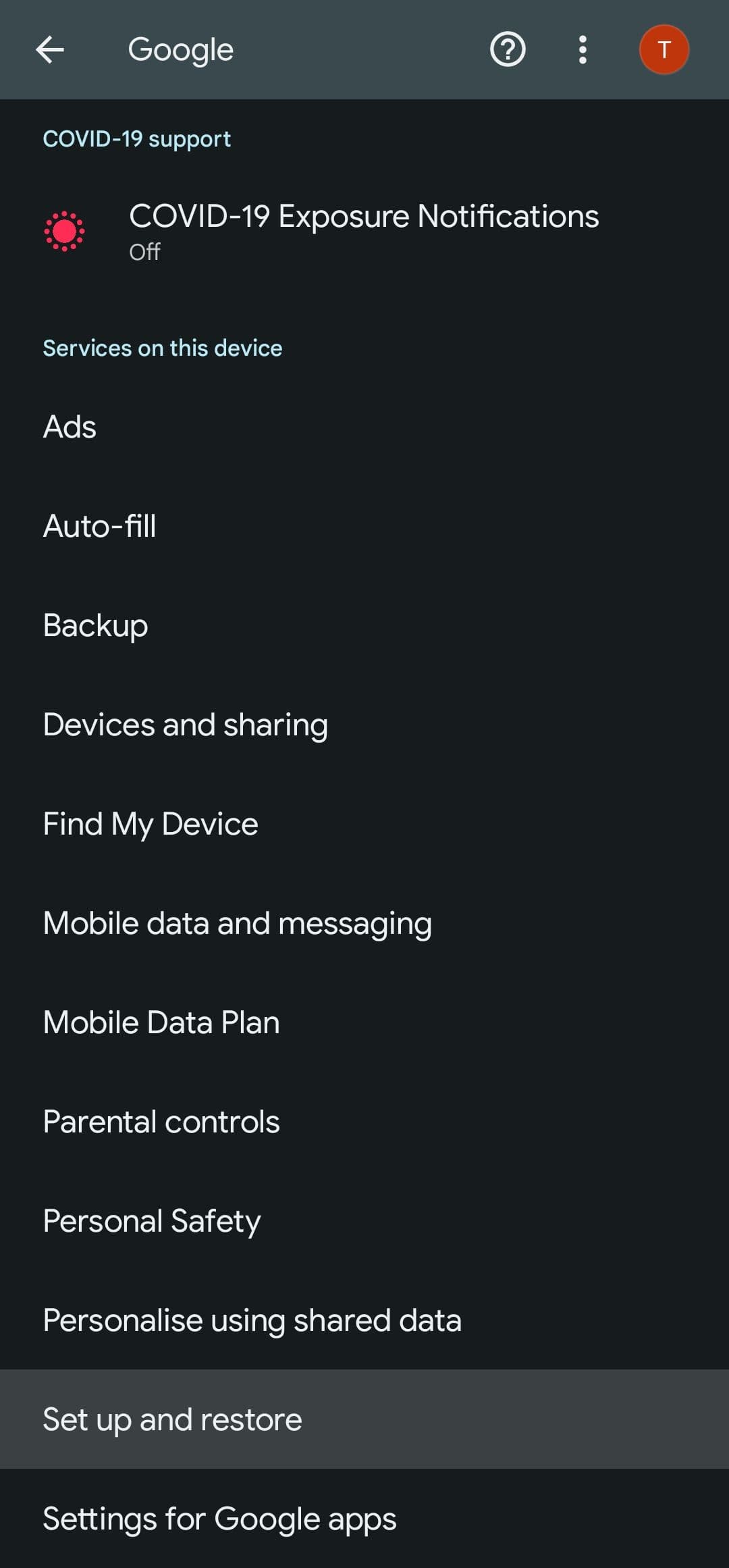Πατήστε την επιλογή 