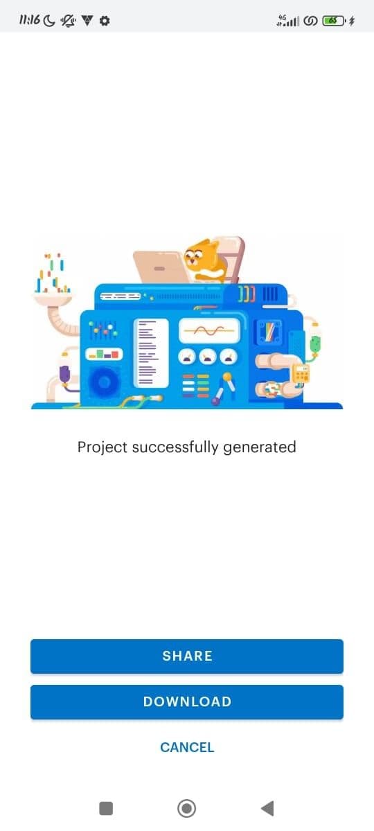 Αποθήκευση σχεδίου στο VistaCreate