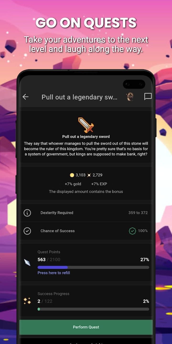 στιγμιότυπο του παιχνιδιού σε στυλιζαρισμένο μωβ και ροζ φόντο