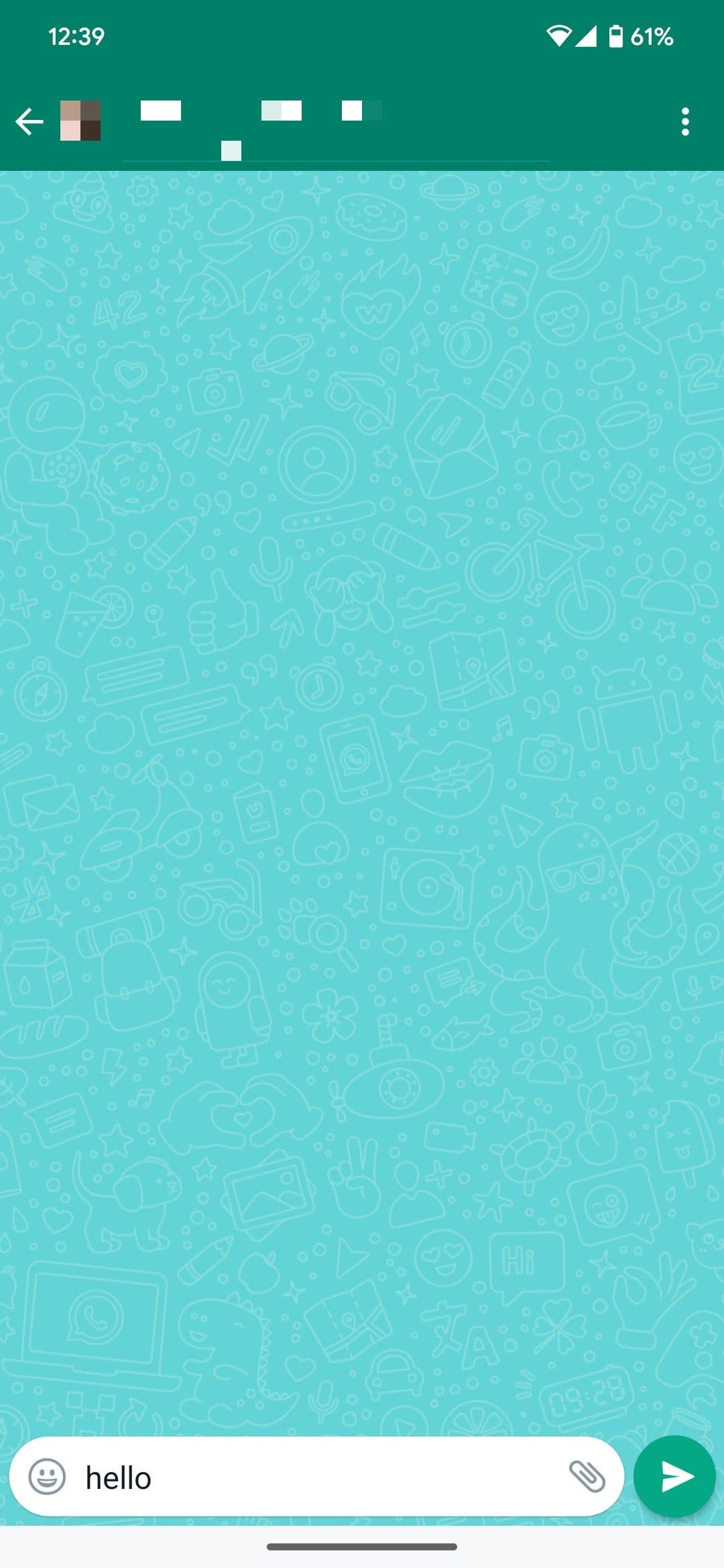 στιγμιότυπο οθόνης του παραθύρου συνομιλίας στο whatsapp