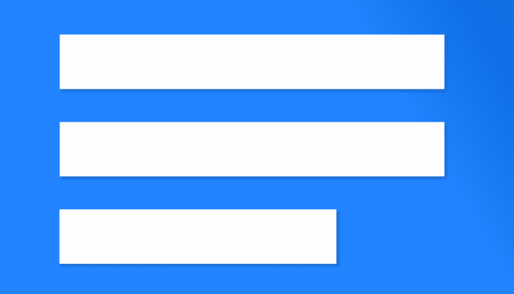 Three lines against a blue background depicting an email signature