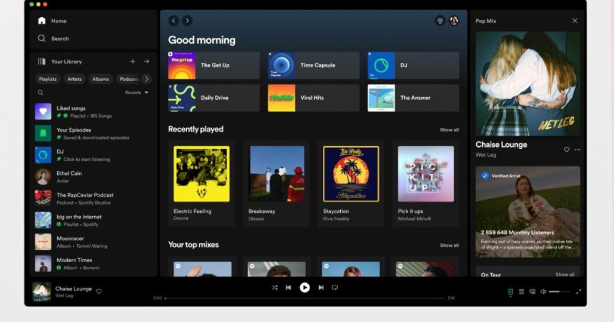 Σημαντικές αλλαγές στην εμφάνιση και τη λειτουργικότητα της μουσικής υπηρεσίας