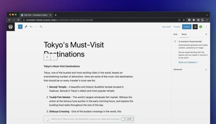 Το Jetpack AI του WordPress θα γράψει τις αναρτήσεις του ιστολογίου σας για εσάς
