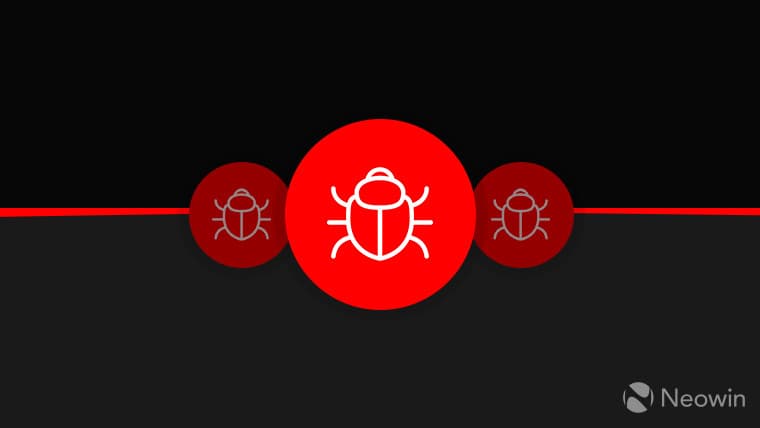 Symbols of bugs in red in the middle on dark brackground