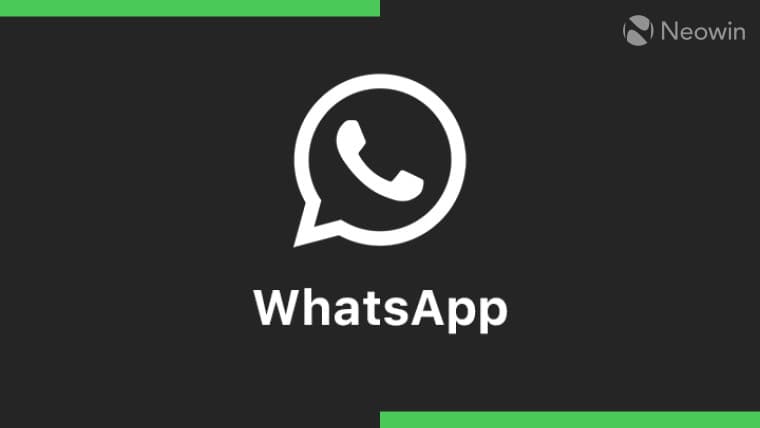 The WhatsApp logo on a black and green background